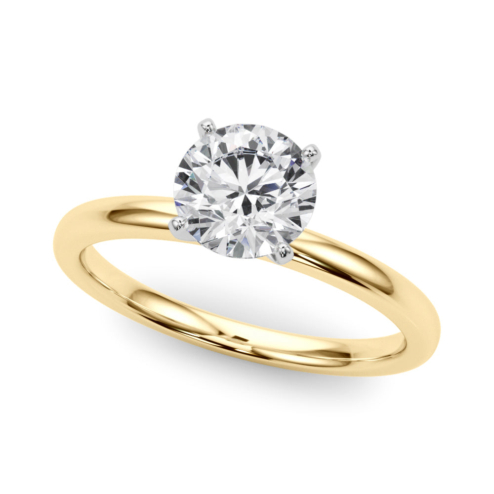 Noble Remount Ring Round Diamond Engagement Ring in 10K/14K gold and platinum with certified lab-grown or natural diamonds