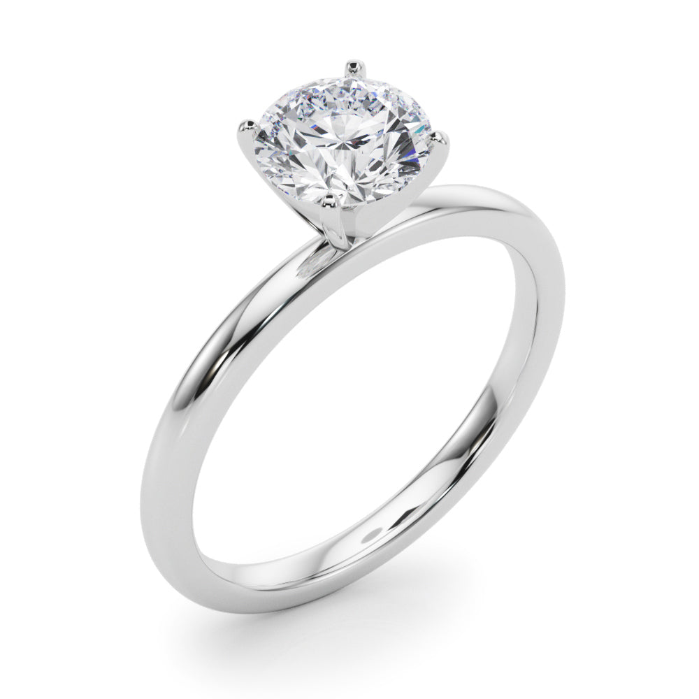 Noble Remount Ring Round Diamond Engagement Ring in 10K/14K gold and platinum with certified lab-grown or natural diamonds