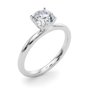 Noble Remount Ring Round Diamond Engagement Ring in 10K/14K gold and platinum with certified lab-grown or natural diamonds