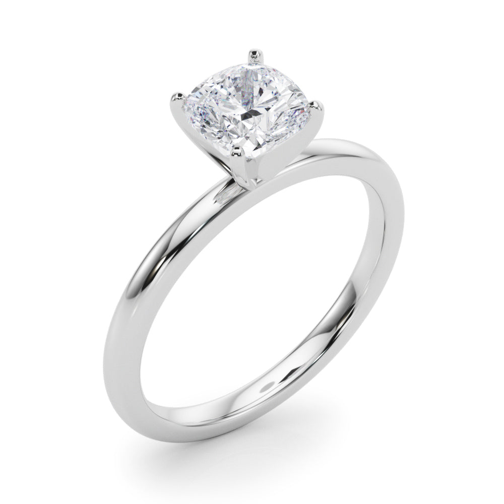 Noble Remount Ring Round Diamond Engagement Ring in 10K/14K gold and platinum with certified lab-grown or natural diamonds
