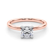 Noble Remount Ring Round Diamond Engagement Ring in 10K/14K gold and platinum with certified lab-grown or natural diamonds