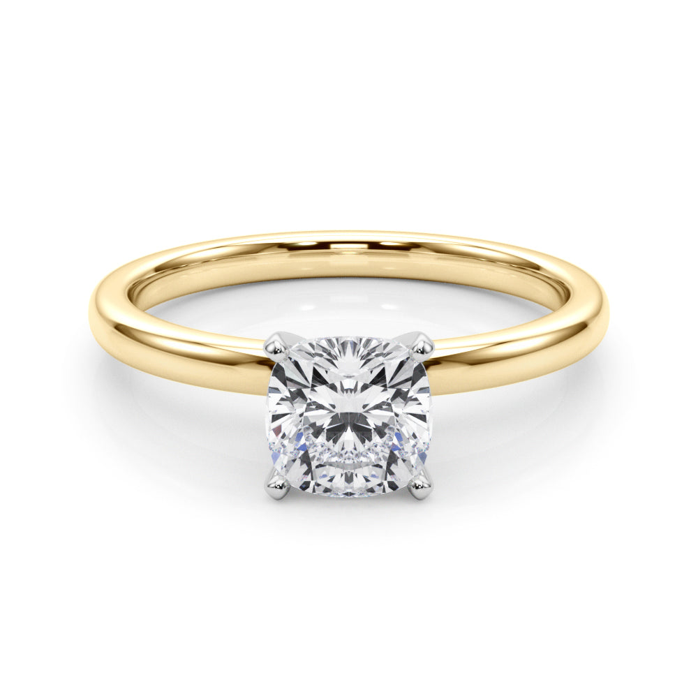 Noble Remount Ring Round Diamond Engagement Ring in 10K/14K gold and platinum with certified lab-grown or natural diamonds