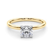 Noble Remount Ring Round Diamond Engagement Ring in 10K/14K gold and platinum with certified lab-grown or natural diamonds
