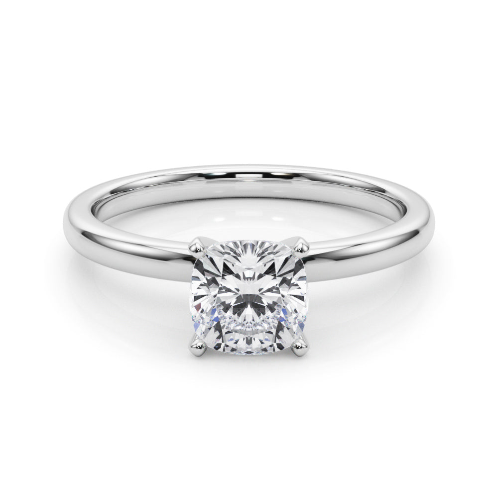 Noble Remount Ring Round Diamond Engagement Ring in 10K/14K gold and platinum with certified lab-grown or natural diamonds