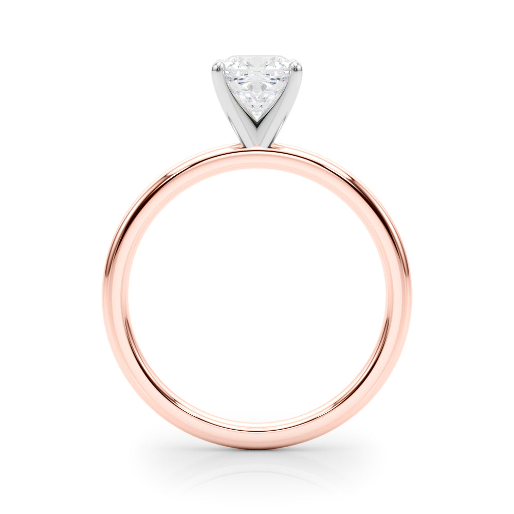 Noble Remount Ring Round Diamond Engagement Ring in 10K/14K gold and platinum with certified lab-grown or natural diamonds