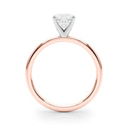 Noble Remount Ring Round Diamond Engagement Ring in 10K/14K gold and platinum with certified lab-grown or natural diamonds