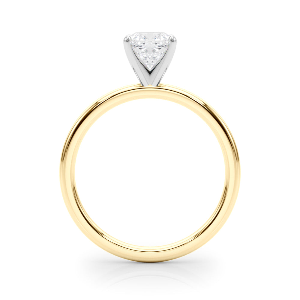 Noble Remount Ring Round Diamond Engagement Ring in 10K/14K gold and platinum with certified lab-grown or natural diamonds
