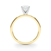 Noble Remount Ring Round Diamond Engagement Ring in 10K/14K gold and platinum with certified lab-grown or natural diamonds