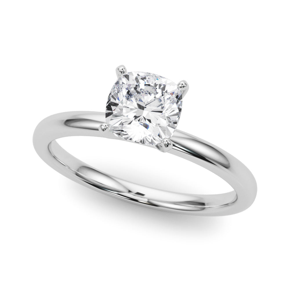 Noble Remount Ring Round Diamond Engagement Ring in 10K/14K gold and platinum with certified lab-grown or natural diamonds