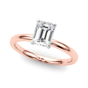 Noble Remount Ring Round Diamond Engagement Ring in 10K/14K gold and platinum with certified lab-grown or natural diamonds
