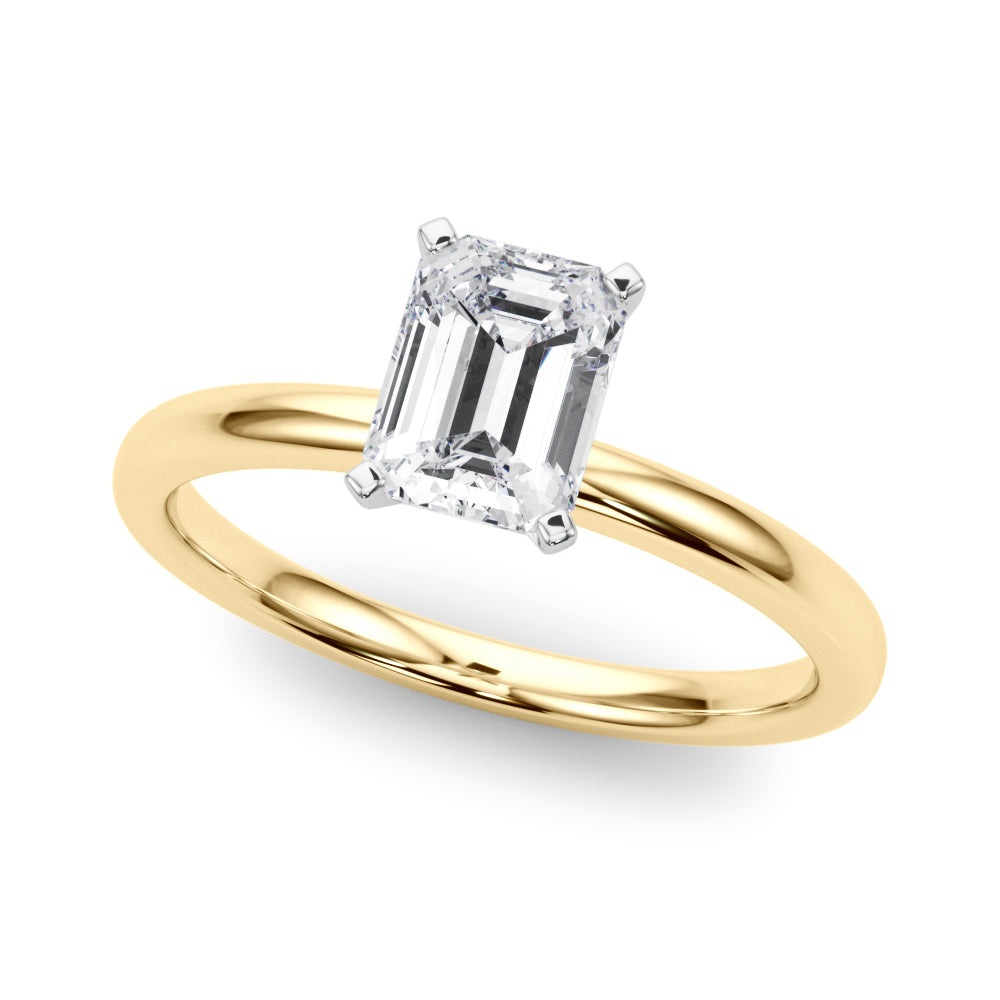 Noble Remount Ring Round Diamond Engagement Ring in 10K/14K gold and platinum with certified lab-grown or natural diamonds