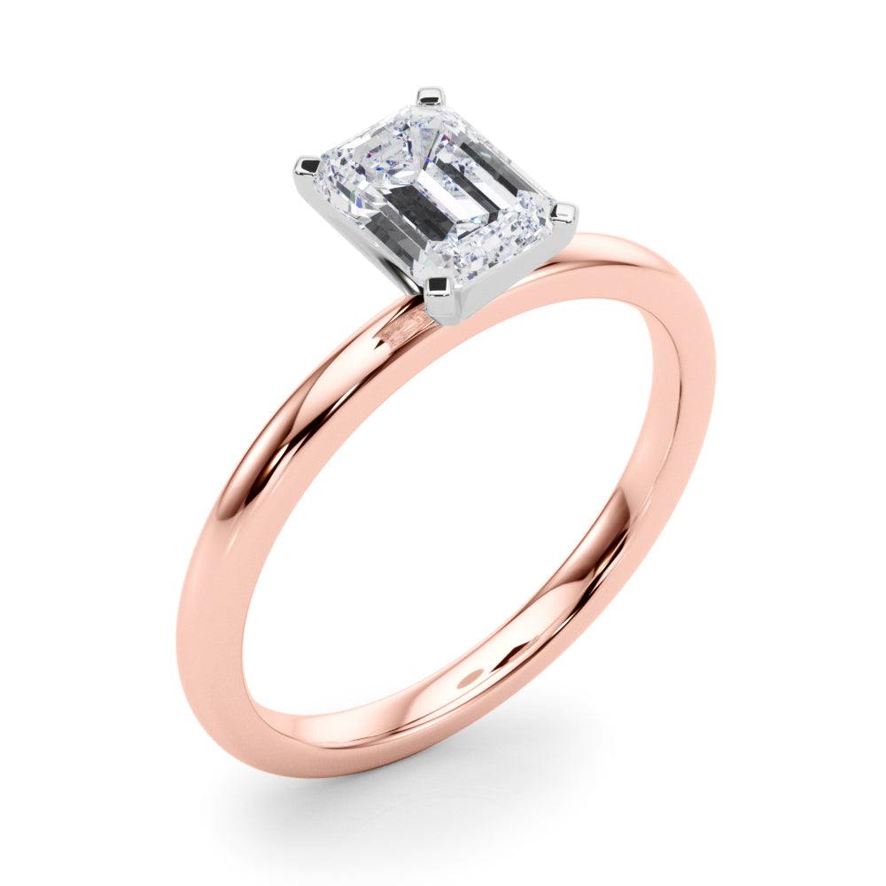 Noble Remount Ring Round Diamond Engagement Ring in 10K/14K gold and platinum with certified lab-grown or natural diamonds