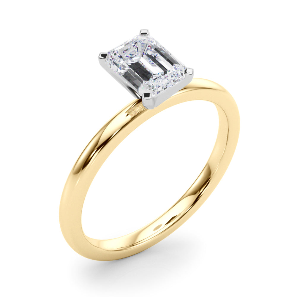 Noble Remount Ring Round Diamond Engagement Ring in 10K/14K gold and platinum with certified lab-grown or natural diamonds