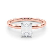 Noble Remount Ring Round Diamond Engagement Ring in 10K/14K gold and platinum with certified lab-grown or natural diamonds