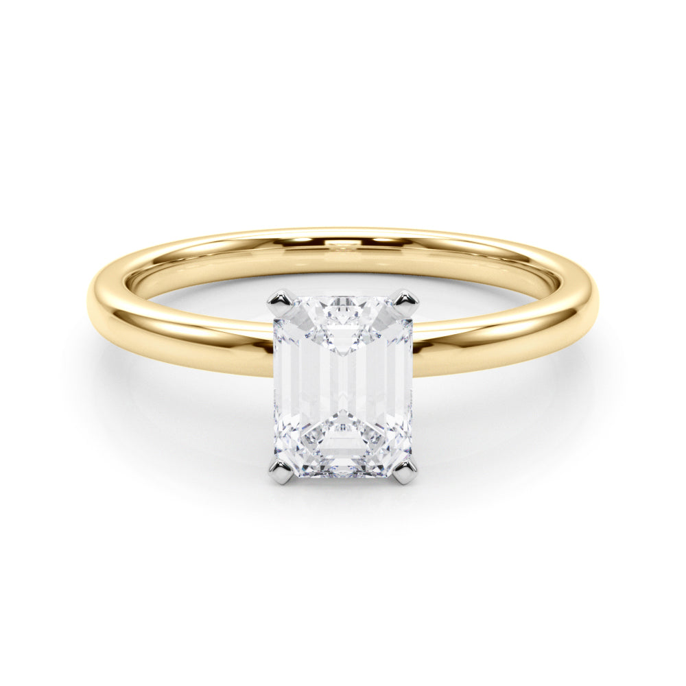 Noble Remount Ring Round Diamond Engagement Ring in 10K/14K gold and platinum with certified lab-grown or natural diamonds