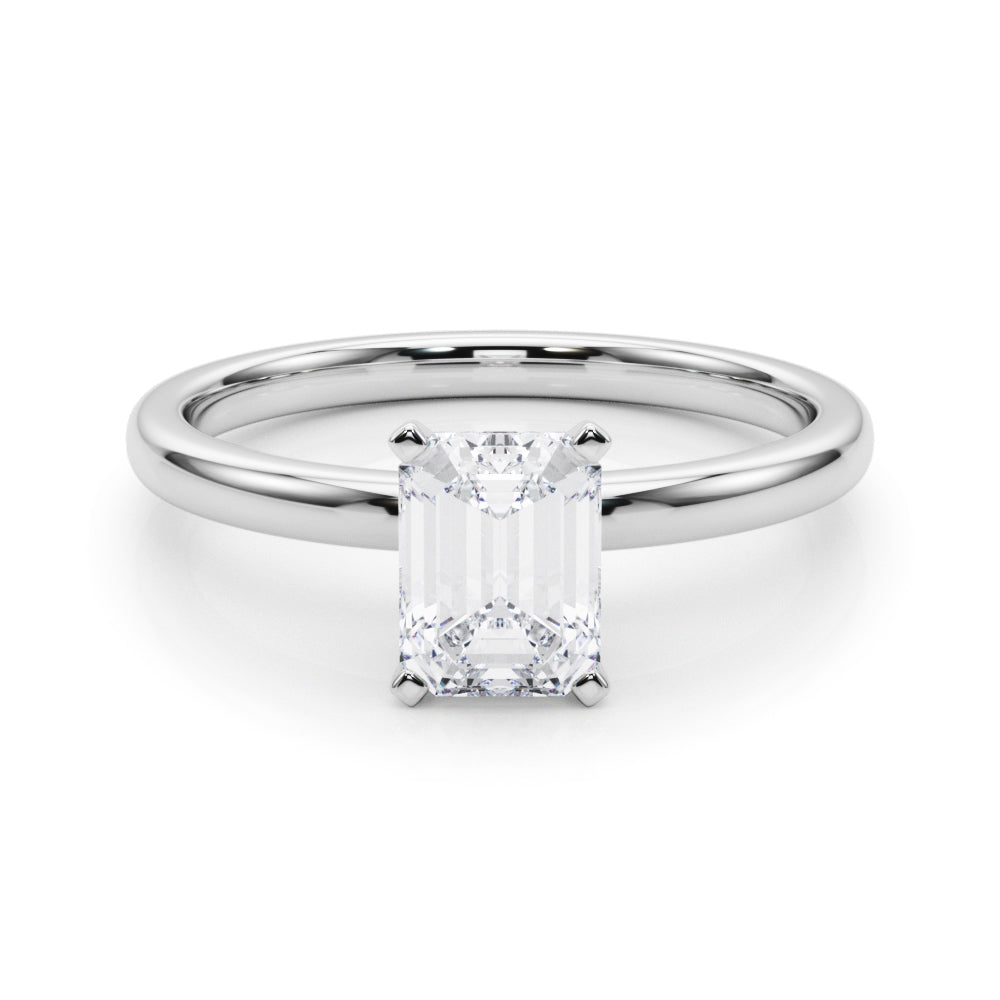 Noble Remount Ring Round Diamond Engagement Ring in 10K/14K gold and platinum with certified lab-grown or natural diamonds