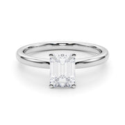 Noble Remount Ring Round Diamond Engagement Ring in 10K/14K gold and platinum with certified lab-grown or natural diamonds