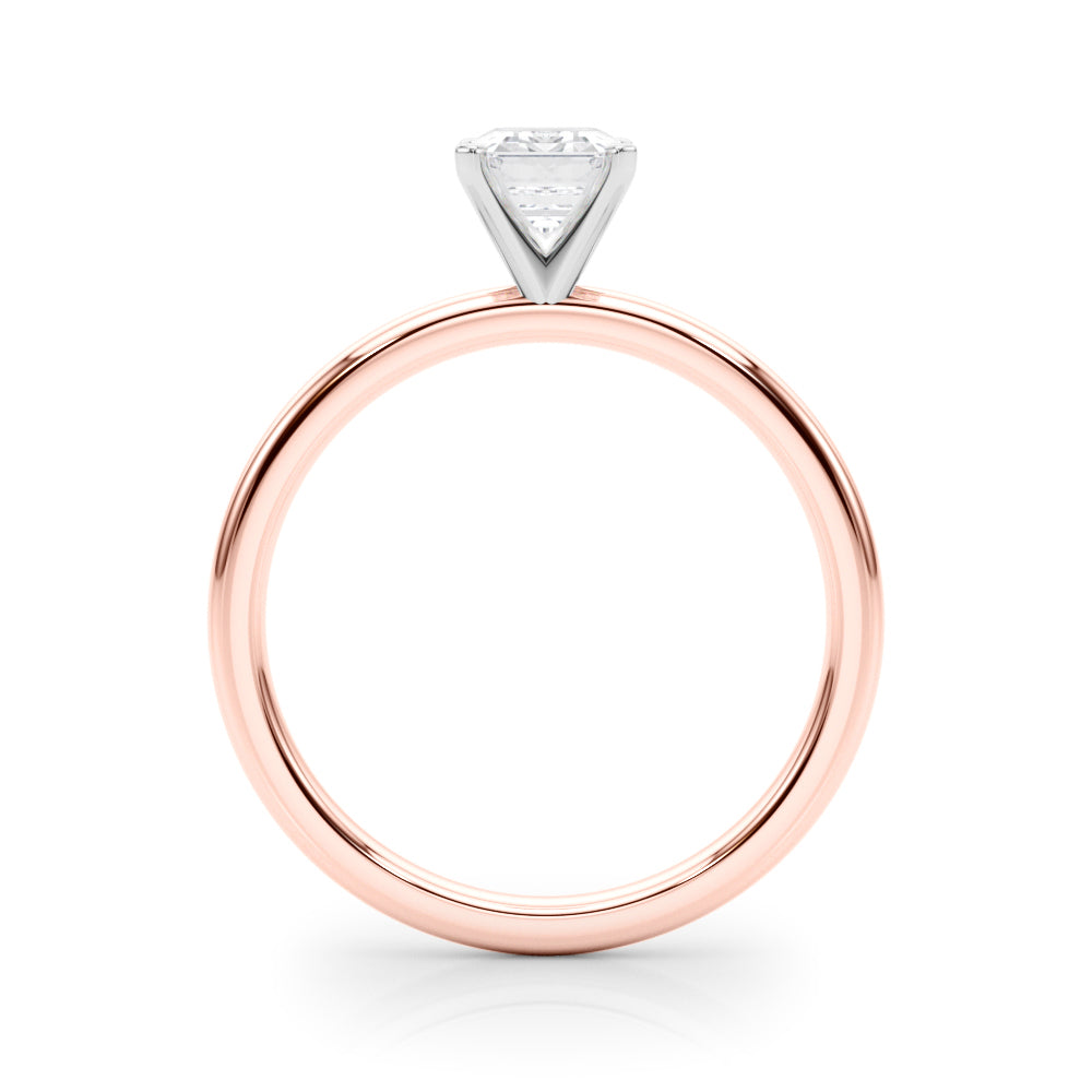 Noble Remount Ring Round Diamond Engagement Ring in 10K/14K gold and platinum with certified lab-grown or natural diamonds