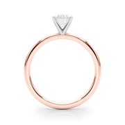 Noble Remount Ring Round Diamond Engagement Ring in 10K/14K gold and platinum with certified lab-grown or natural diamonds