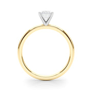Noble Remount Ring Round Diamond Engagement Ring in 10K/14K gold and platinum with certified lab-grown or natural diamonds