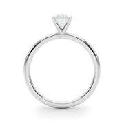 Noble Remount Ring Round Diamond Engagement Ring in 10K/14K gold and platinum with certified lab-grown or natural diamonds