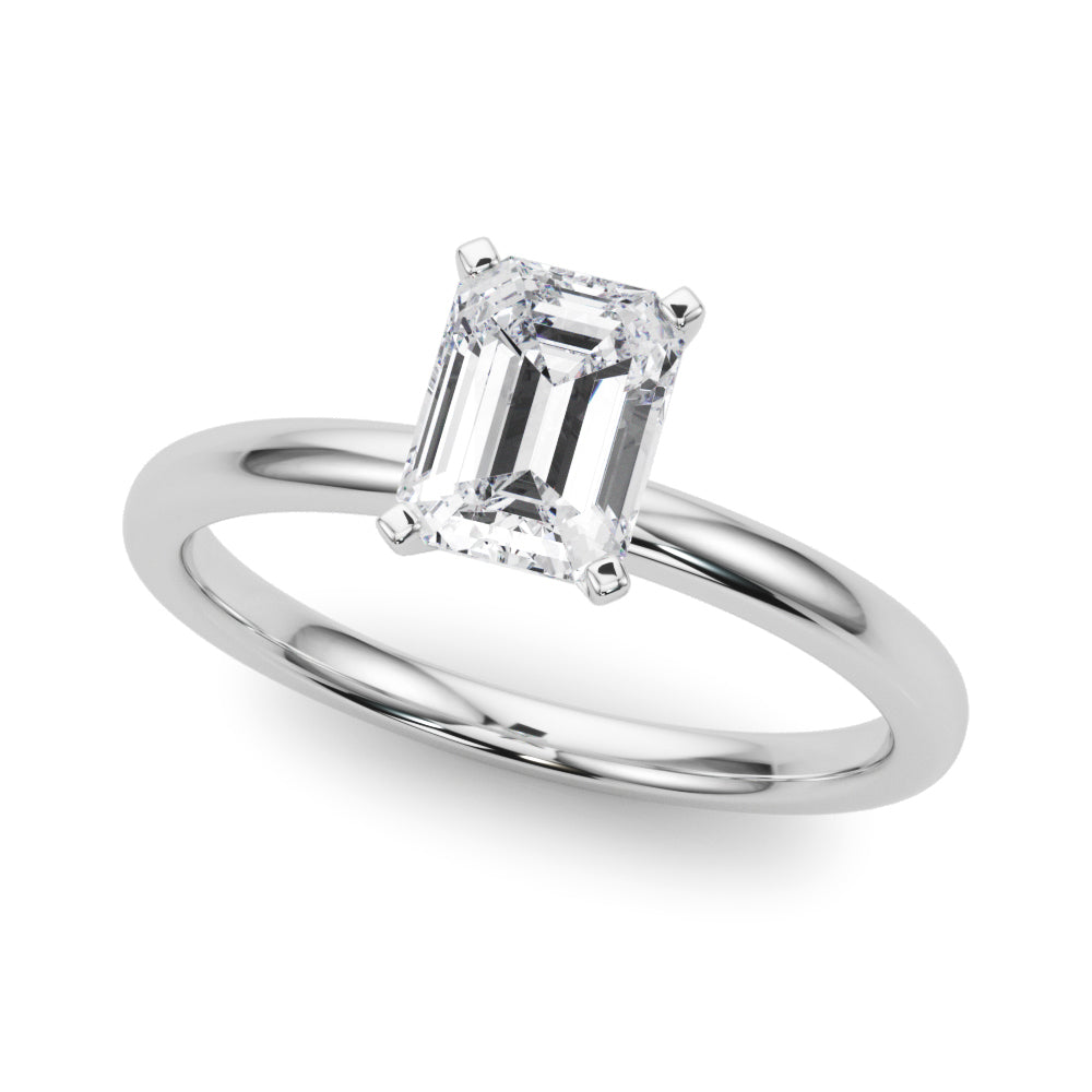 Noble Remount Ring Round Diamond Engagement Ring in 10K/14K gold and platinum with certified lab-grown or natural diamonds