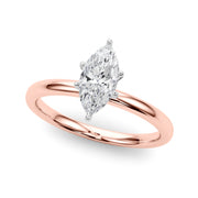 Noble Remount Ring Round Diamond Engagement Ring in 10K/14K gold and platinum with certified lab-grown or natural diamonds