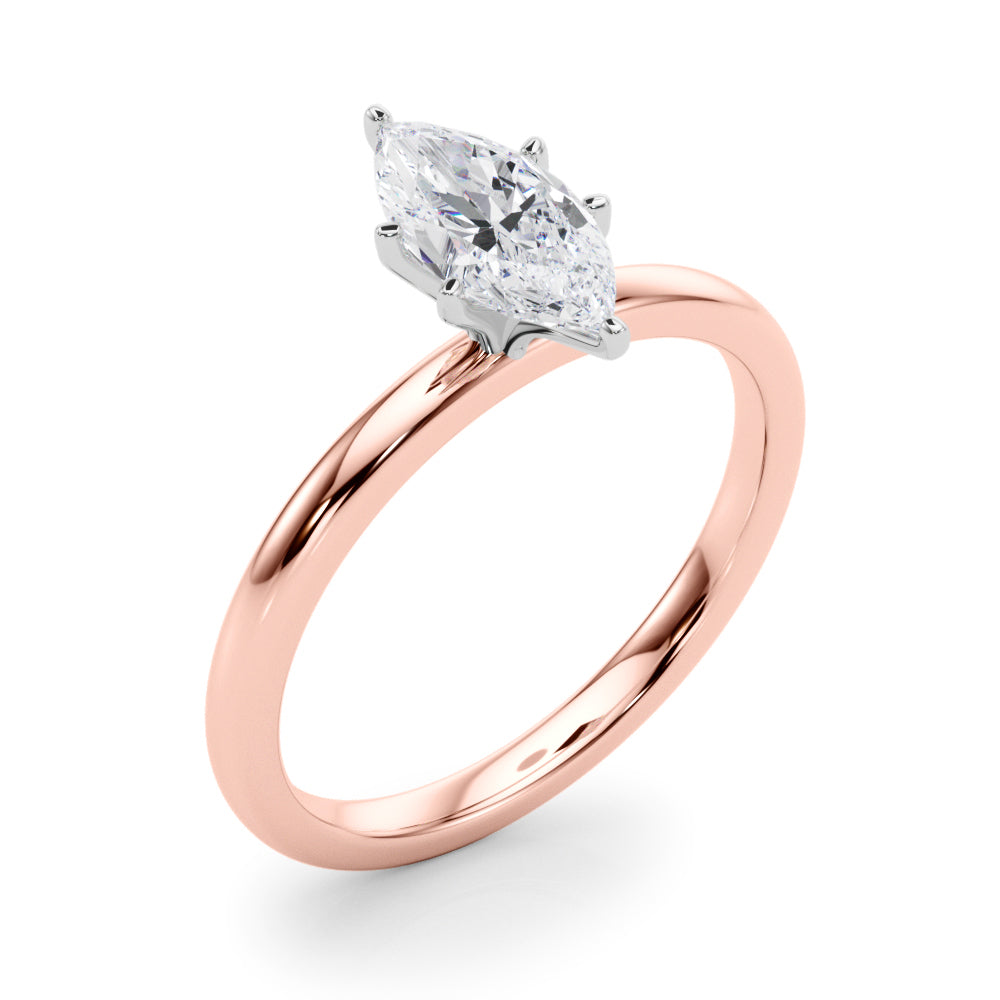 Noble Remount Ring Round Diamond Engagement Ring in 10K/14K gold and platinum with certified lab-grown or natural diamonds
