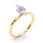 Noble Remount Ring Round Diamond Engagement Ring in 10K/14K gold and platinum with certified lab-grown or natural diamonds