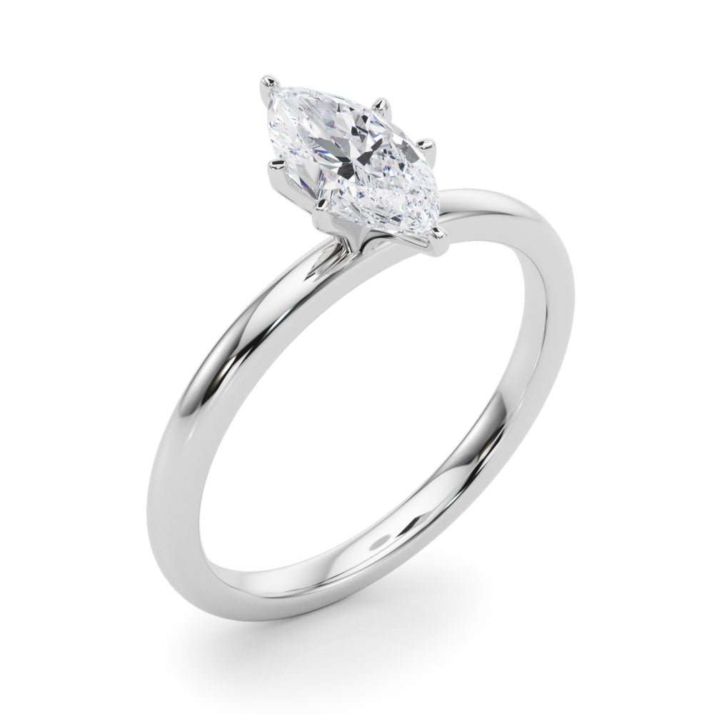 Noble Remount Ring Round Diamond Engagement Ring in 10K/14K gold and platinum with certified lab-grown or natural diamonds