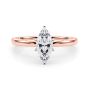 Noble Remount Ring Round Diamond Engagement Ring in 10K/14K gold and platinum with certified lab-grown or natural diamonds