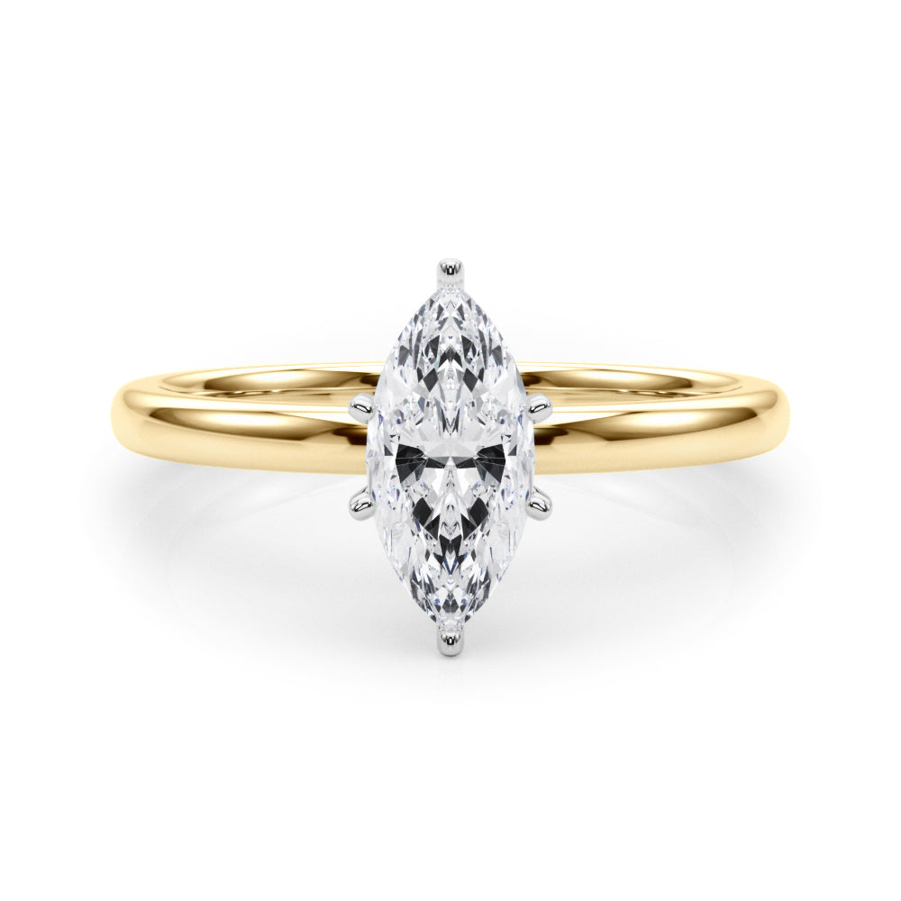 Noble Remount Ring Round Diamond Engagement Ring in 10K/14K gold and platinum with certified lab-grown or natural diamonds