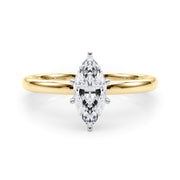Noble Remount Ring Round Diamond Engagement Ring in 10K/14K gold and platinum with certified lab-grown or natural diamonds