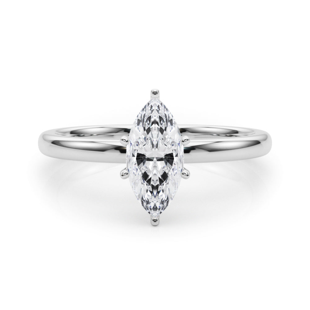 Noble Remount Ring Round Diamond Engagement Ring in 10K/14K gold and platinum with certified lab-grown or natural diamonds