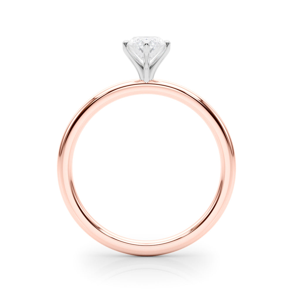 Noble Remount Ring Round Diamond Engagement Ring in 10K/14K gold and platinum with certified lab-grown or natural diamonds