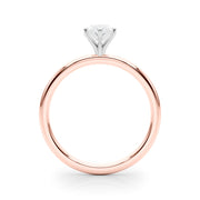 Noble Remount Ring Round Diamond Engagement Ring in 10K/14K gold and platinum with certified lab-grown or natural diamonds