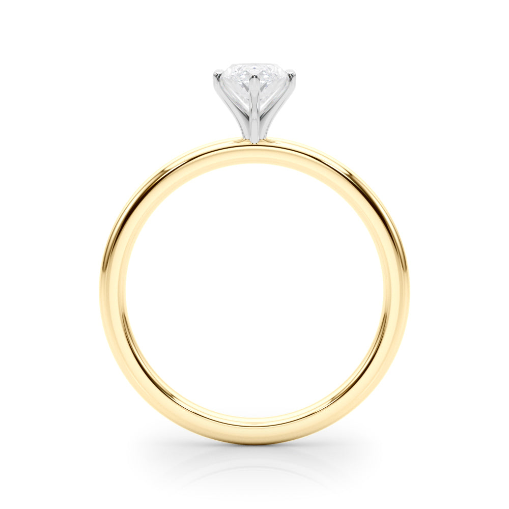 Noble Remount Ring Round Diamond Engagement Ring in 10K/14K gold and platinum with certified lab-grown or natural diamonds