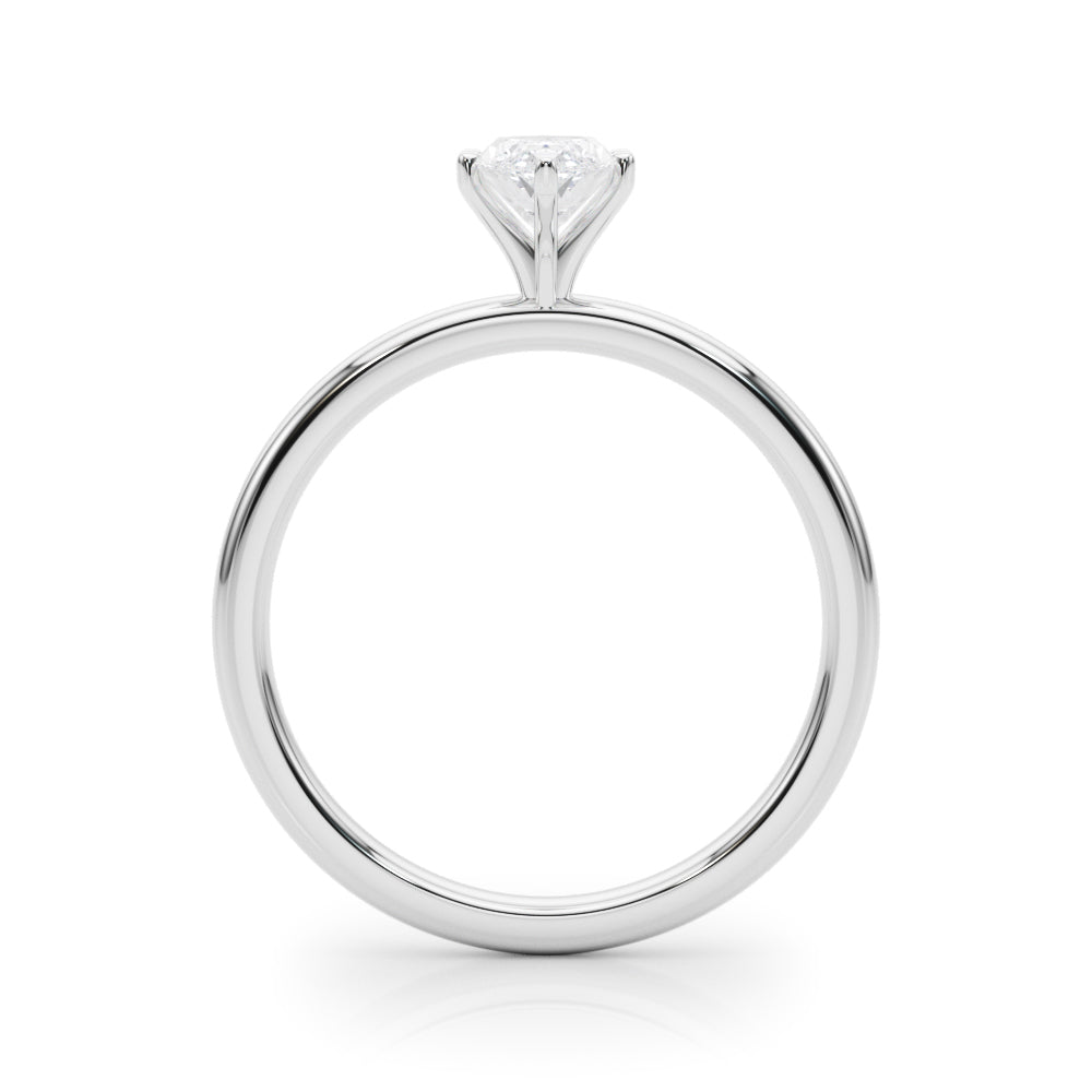 Noble Remount Ring Round Diamond Engagement Ring in 10K/14K gold and platinum with certified lab-grown or natural diamonds