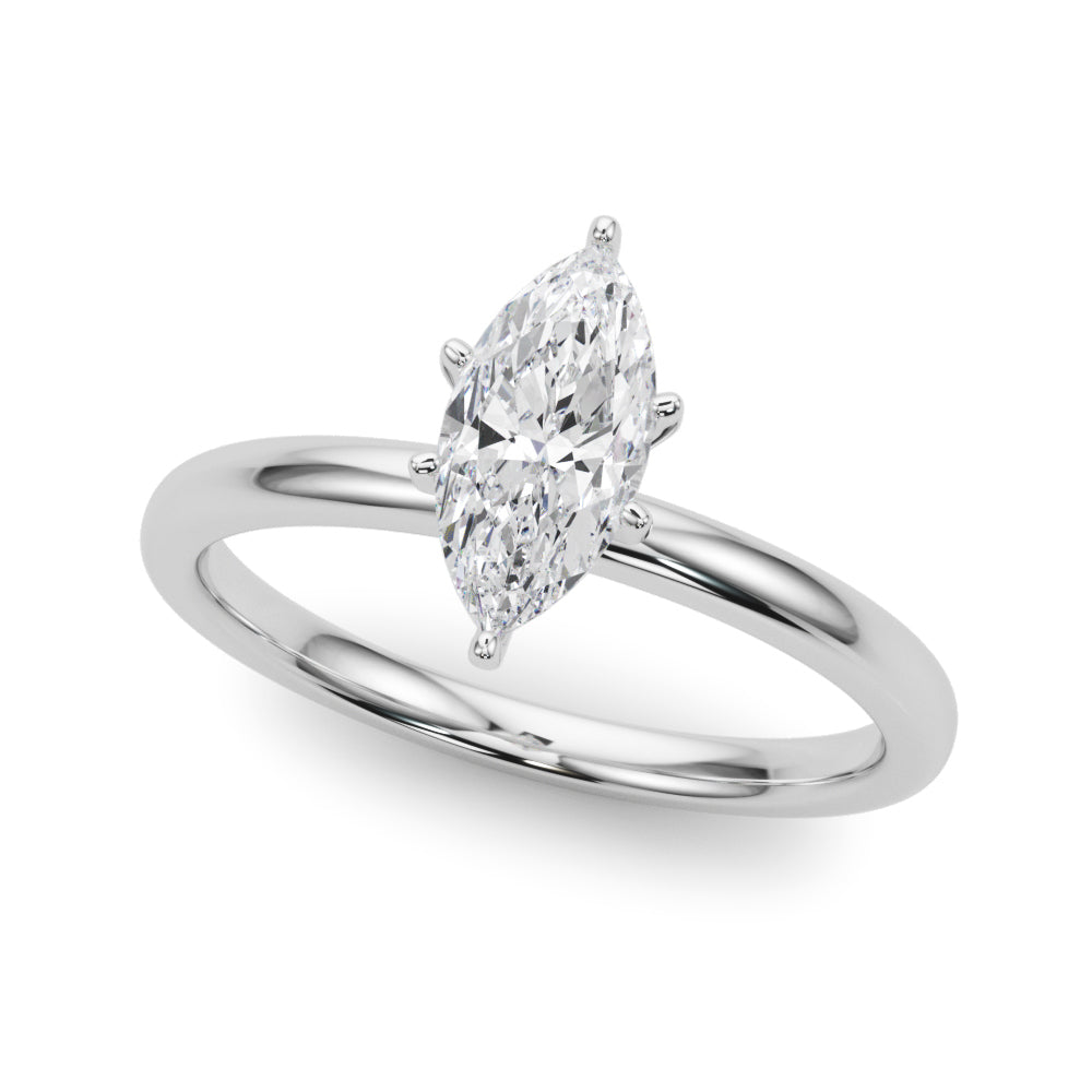 Noble Remount Ring Round Diamond Engagement Ring in 10K/14K gold and platinum with certified lab-grown or natural diamonds