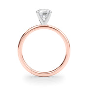 Noble Remount Ring Round Diamond Engagement Ring in 10K/14K gold and platinum with certified lab-grown or natural diamonds