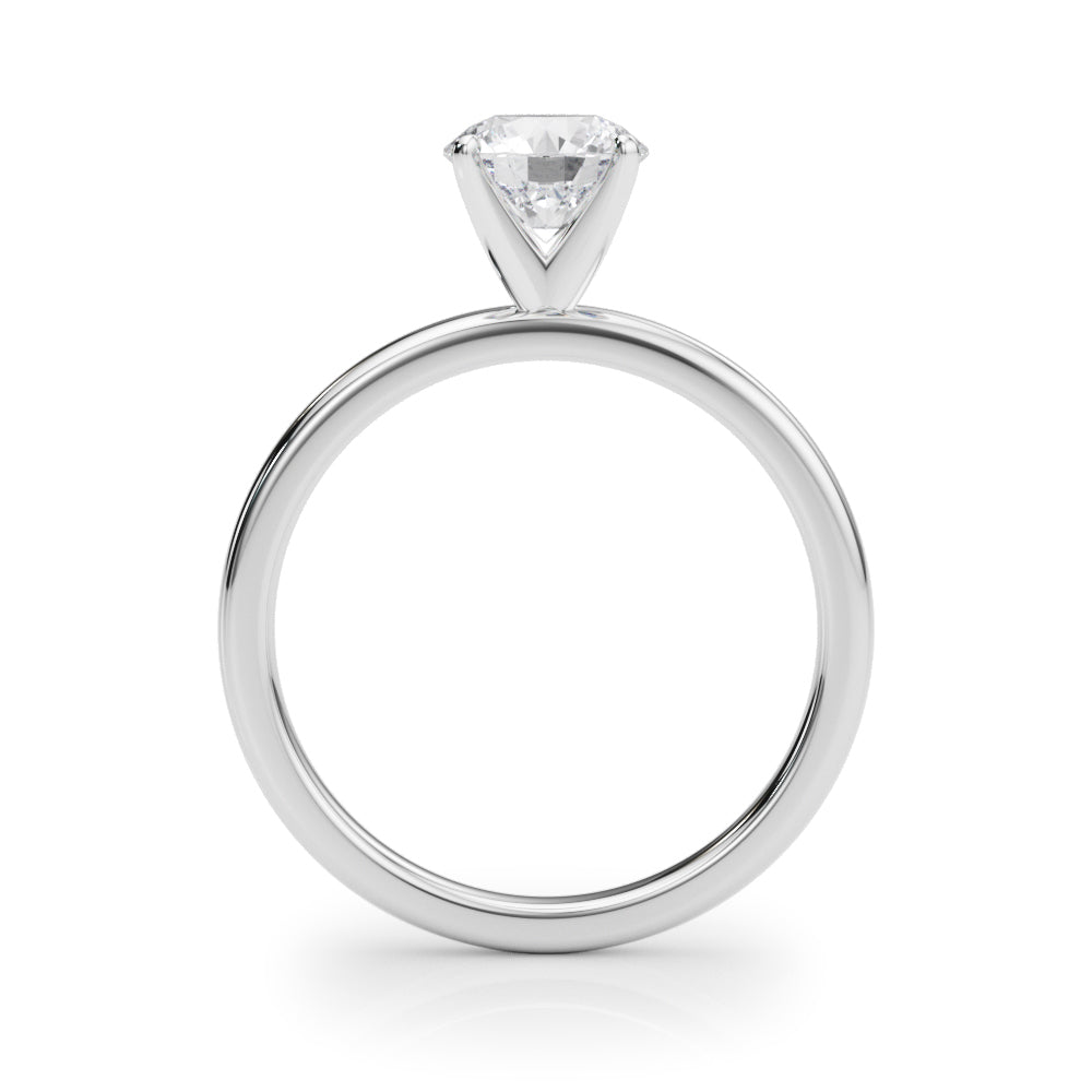 Noble Remount Ring Round Diamond Engagement Ring in 10K/14K gold and platinum with certified lab-grown or natural diamonds
