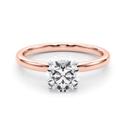 Noble Remount Ring Round Diamond Engagement Ring in 10K/14K gold and platinum with certified lab-grown or natural diamonds