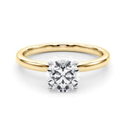 Noble Remount Ring Round Diamond Engagement Ring in 10K/14K gold and platinum with certified lab-grown or natural diamonds