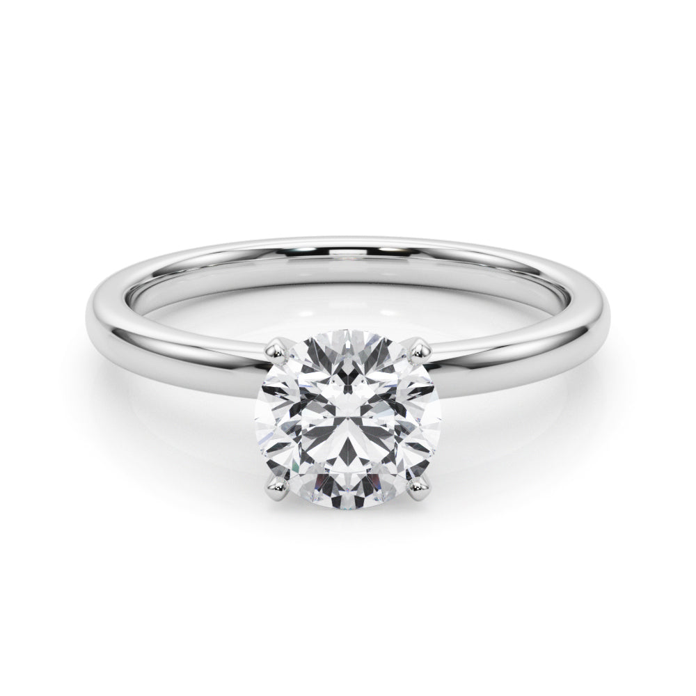 Noble Remount Ring Round Diamond Engagement Ring in 10K/14K gold and platinum with certified lab-grown or natural diamonds