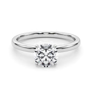 Noble Remount Ring Round Diamond Engagement Ring in 10K/14K gold and platinum with certified lab-grown or natural diamonds