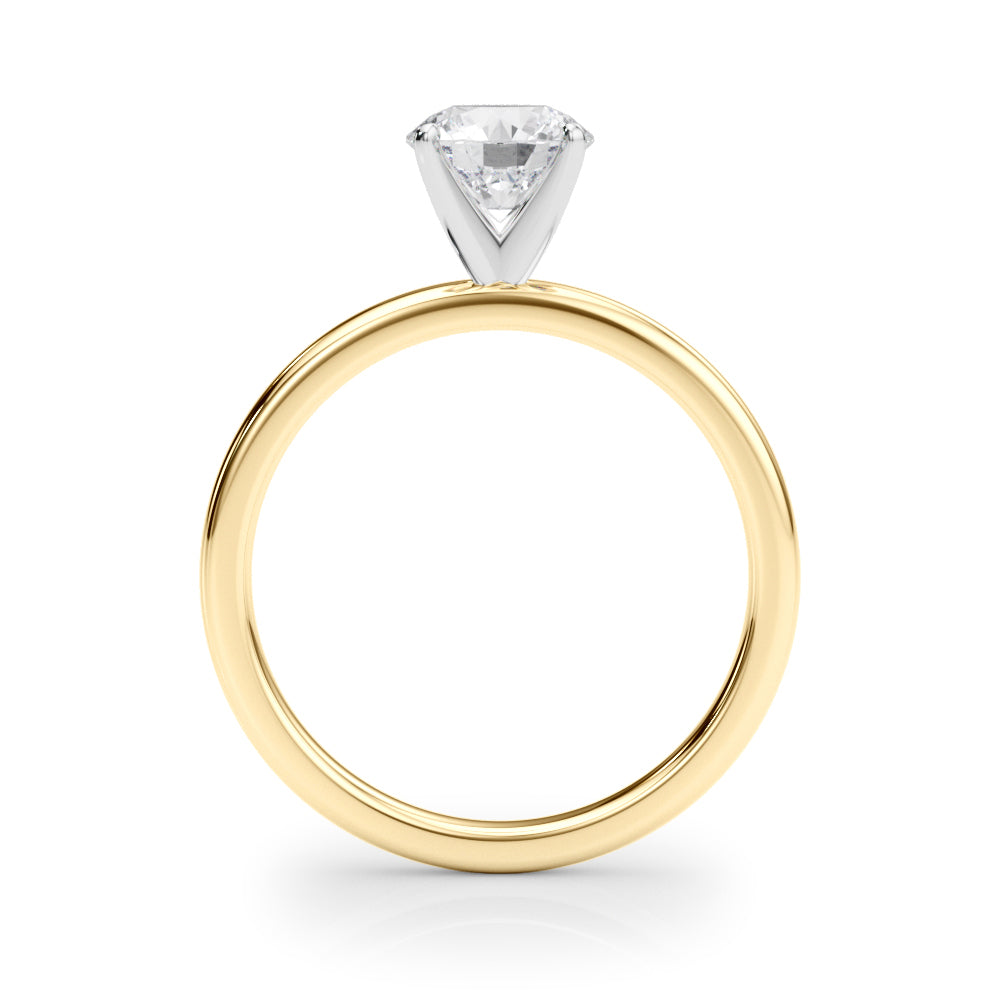 Noble Remount Ring Round Diamond Engagement Ring in 10K/14K gold and platinum with certified lab-grown or natural diamonds
