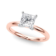 Noble Remount Ring Round Diamond Engagement Ring in 10K/14K gold and platinum with certified lab-grown or natural diamonds