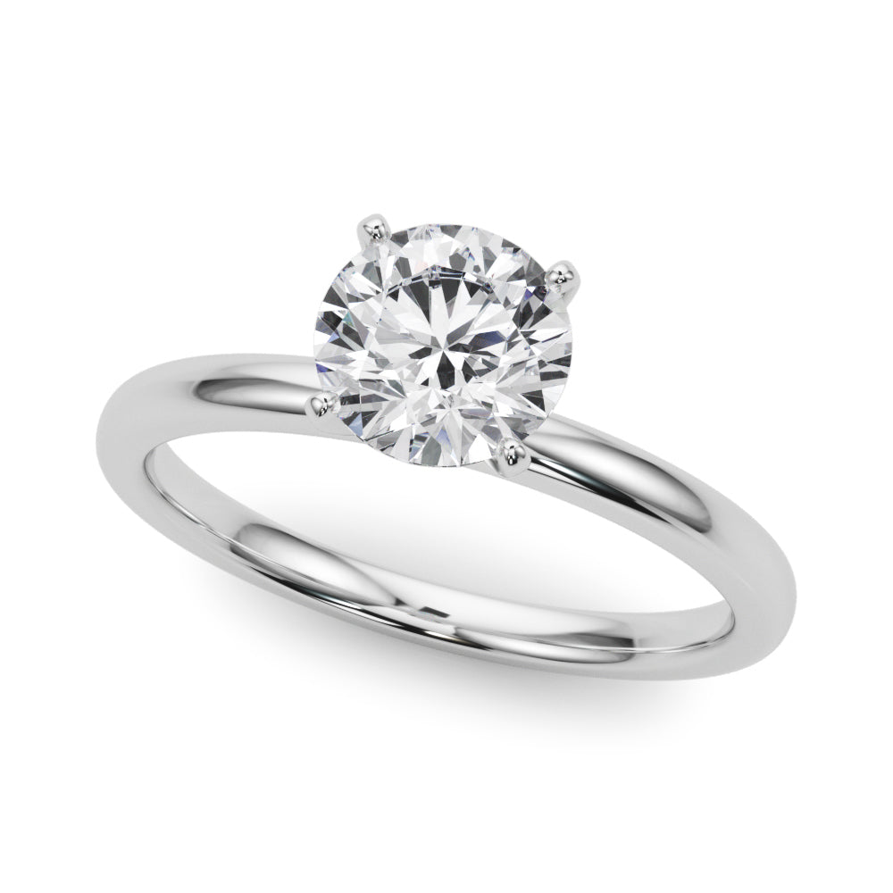 Noble Remount Ring Round Diamond Engagement Ring in 10K/14K gold and platinum with certified lab-grown or natural diamonds