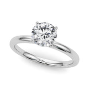 Noble Remount Ring Round Diamond Engagement Ring in 10K/14K gold and platinum with certified lab-grown or natural diamonds
