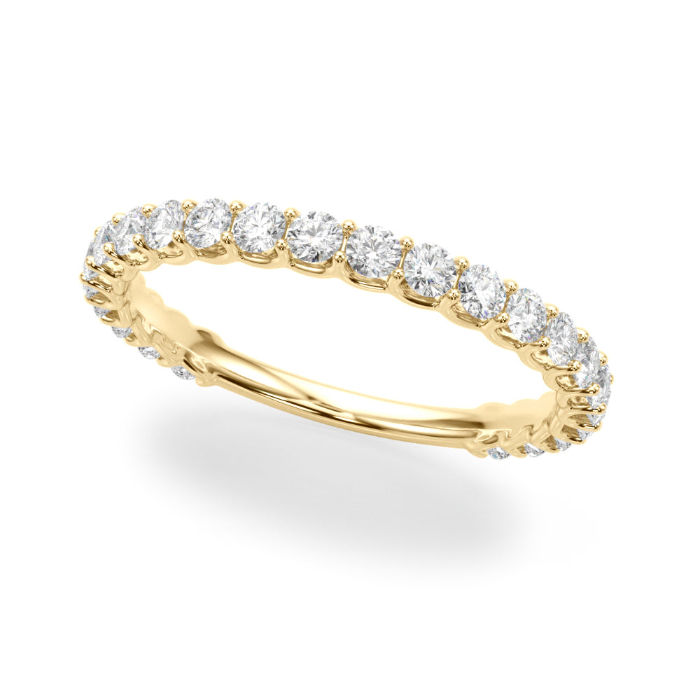 Diamond Half Eternity Ring in 10K/14K gold and platinum with certified lab-grown or natural diamonds